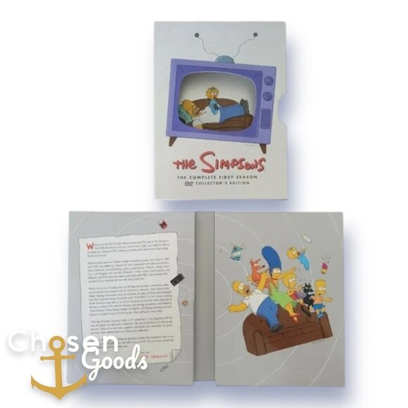The Simpsons Complete First Season DVD, 2001 3-Disc Set Collectors Edition Vtg - Picture 1 of 9